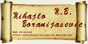 Mihajlo Boranijašević vizit kartica